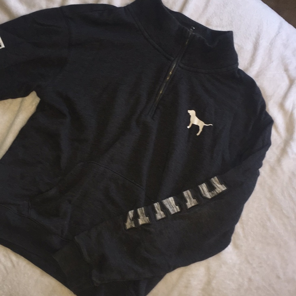 🌿VS PINK Quarter Zip Hoodie